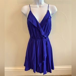 Express Cobalt Blue Ruffle Dress - XS